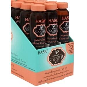 HASK Nourishing Monoi Coconut Shine Oil Vial, 18ml (9 Vials) | NEW